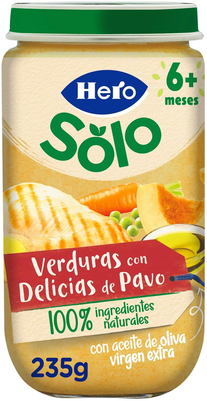 Potito carne pavo/verdura Hero baby 235g