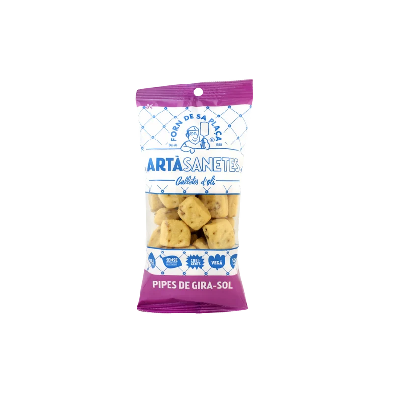 Galletes ARTÀsanetes Pipes de Gira-sol 100g
