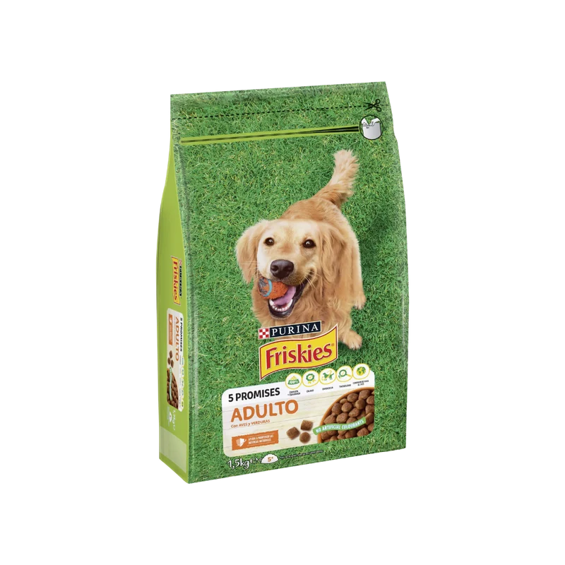 Friskies Adulto con Aves y Verduras para Perros 1,5kg