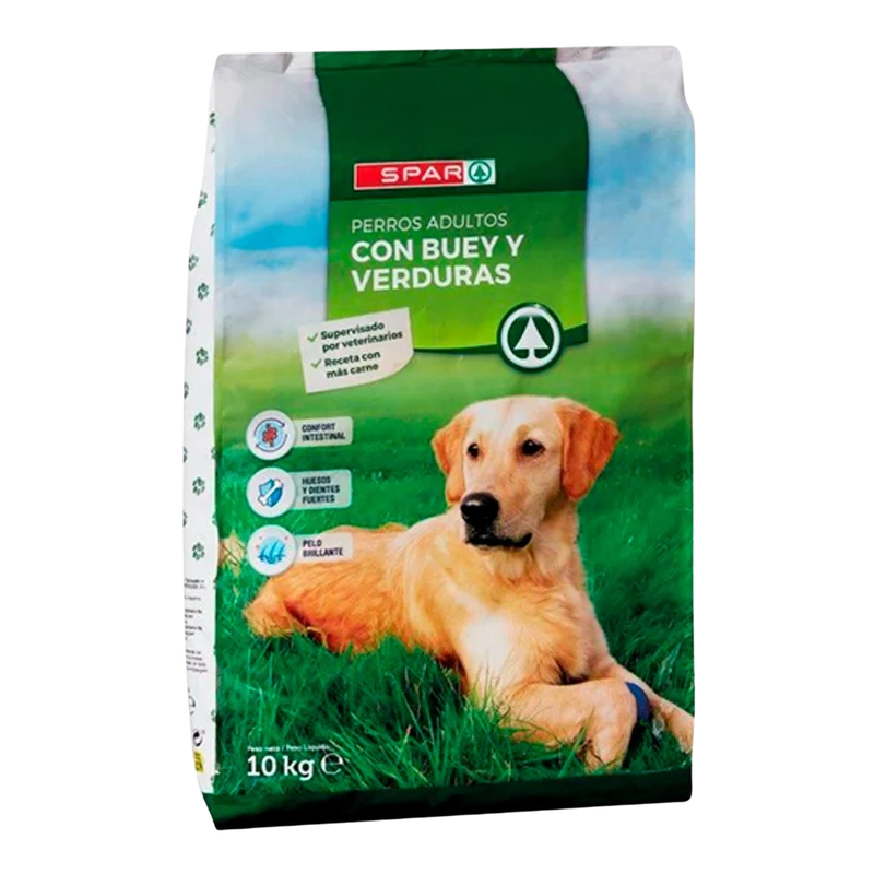 Alimento con Buey y Verduras para Perros SPAR 10kg