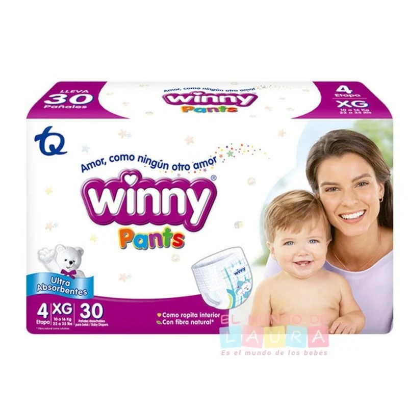 Pañales Winny Pants etapa 4/XG x 30 Unds