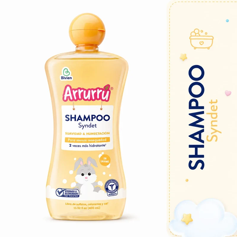 Shampoo Arrurru Syndet Suavidad y Humectación 400 ml