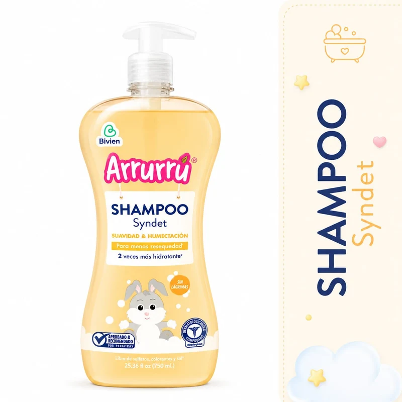 Shampoo Arrurru Syndet Suavidad y Humectación 750 ml