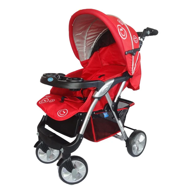 coche de manillar abatible rojo