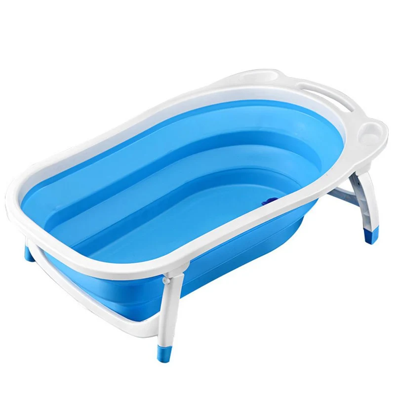 banera plegabe de silicona azul