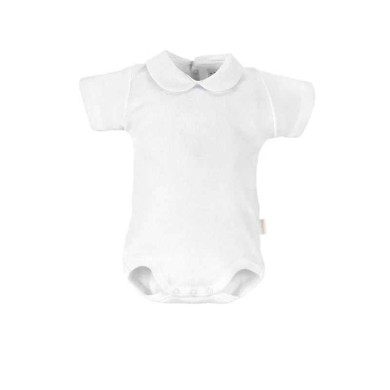 Body con cuello y manga corta blanco Cambrass talla 3