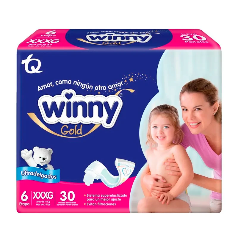 Pañales Winny Gold etapa 6/XXXG x 30 Unds