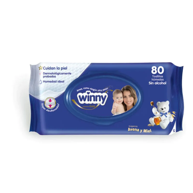 Toallitas Winny Avena y Miel x 80 Unds