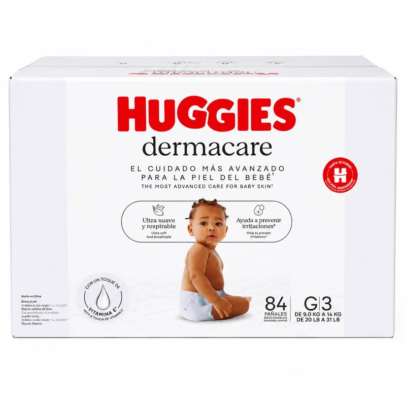 Pañales Huggies Dermacare G3 x 84 Unidades