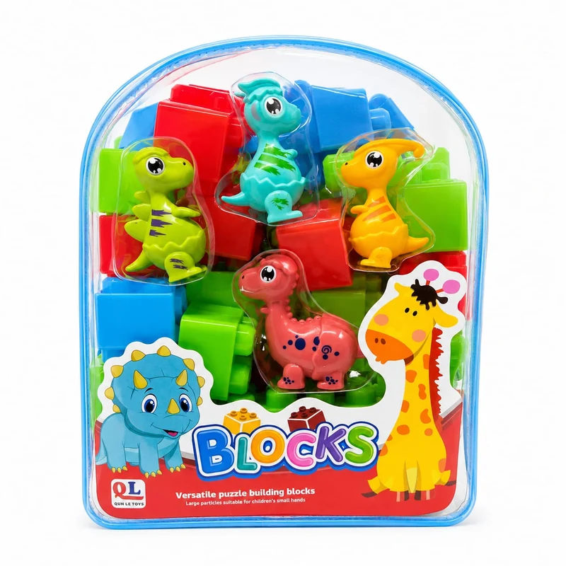 Didáctico de Bloques con Dinosaurios
