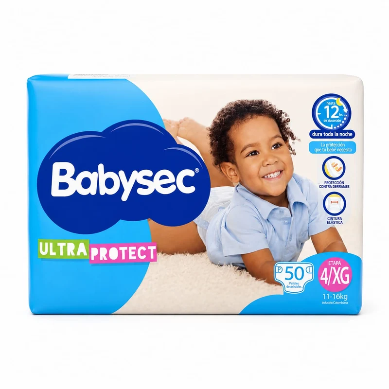 Pañales Babysec Etapa 4/XG x 50 Unds