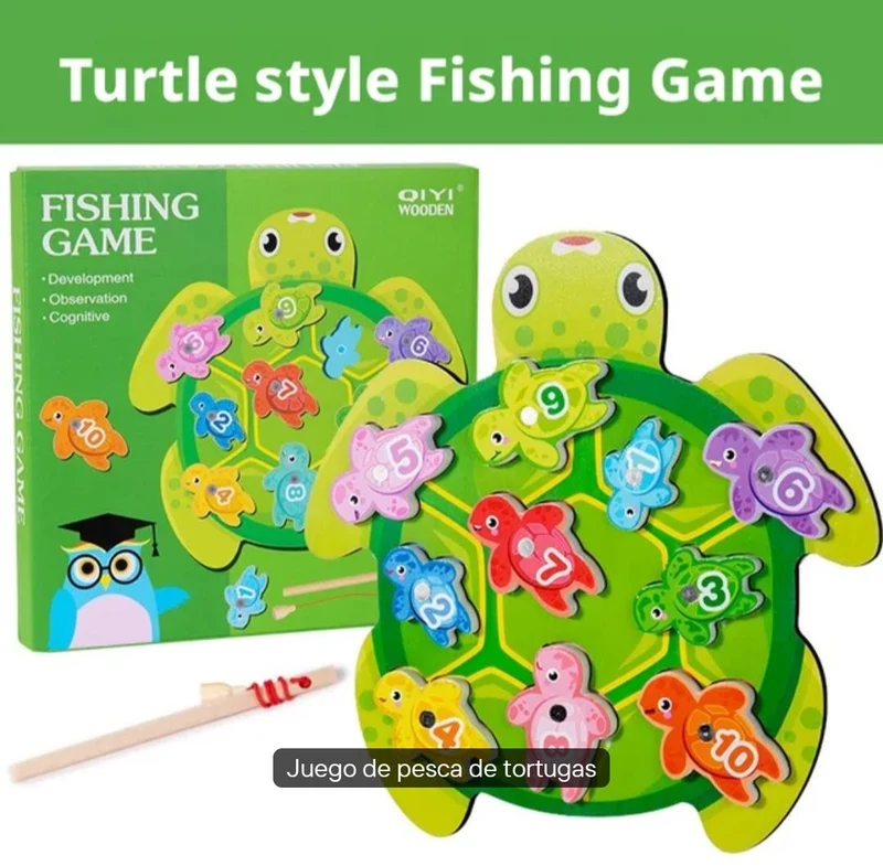 Juego de Pesca Didáctico en Madera