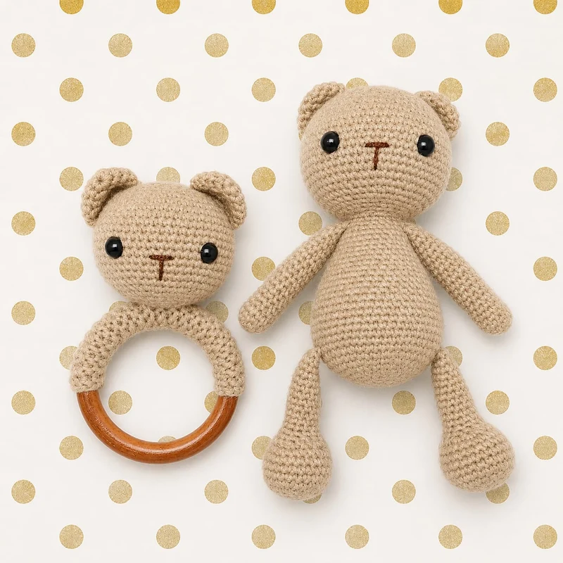 Sonajero y Peluche de Apego (Amigurumi)