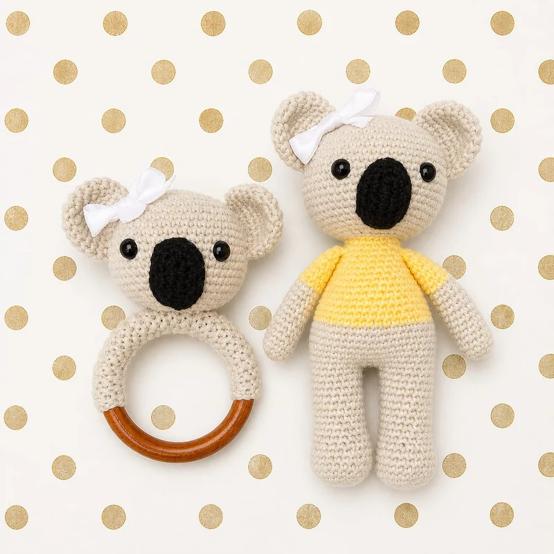 Sonajero y Peluche de Apego (Amigurumi)