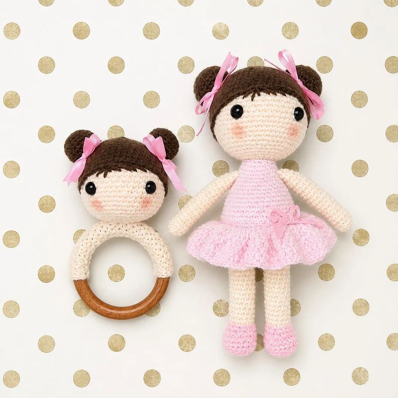 Sonajero y Peluche de Apego (Amigurumi)