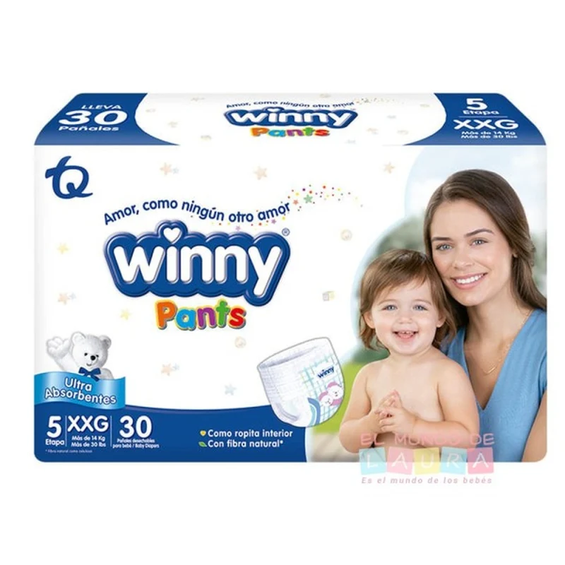 Pañales Winny pants etapa 5/XXG x 30 Unds
