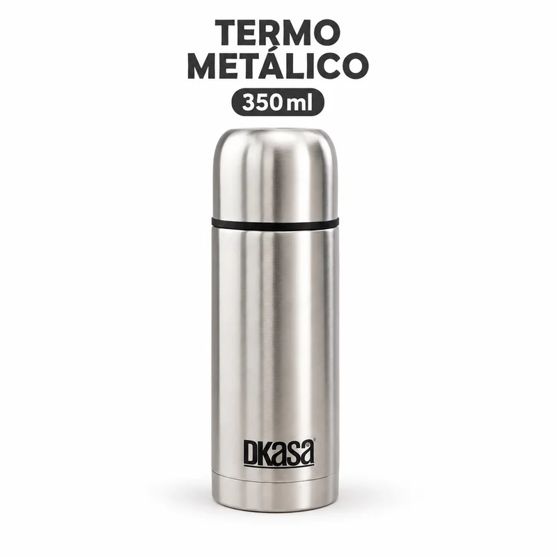 Termo Metálico Premium en Acero Inoxidable Dkasa