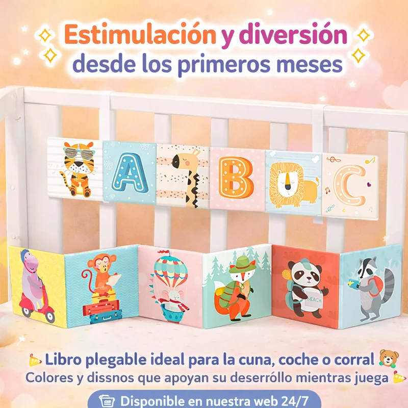 Libro Plegable de Estimulación para Bebé
