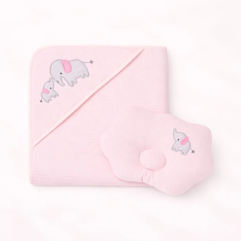 Cobija para Bebé con Capucha + Almohada