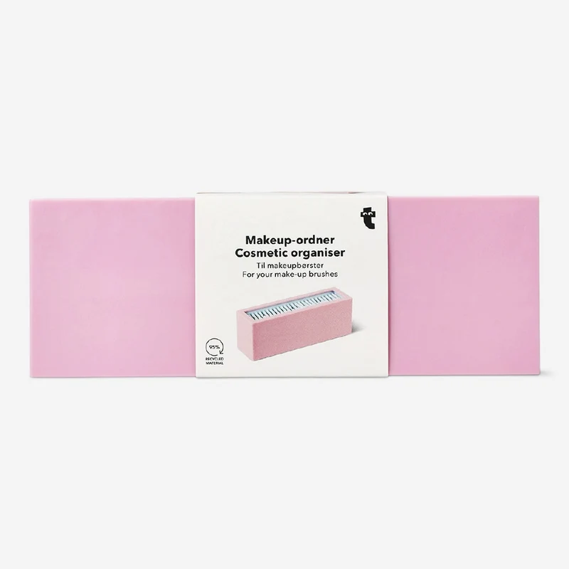 Pink cosmetic organiser for makeup brushes - 18,5x6,5 cm