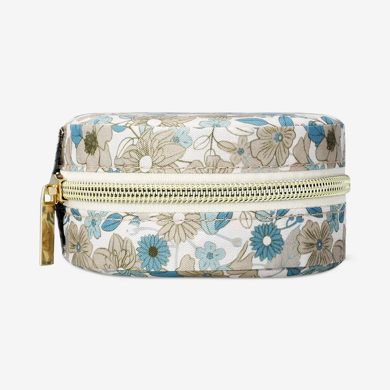 Floral round jewellery box
