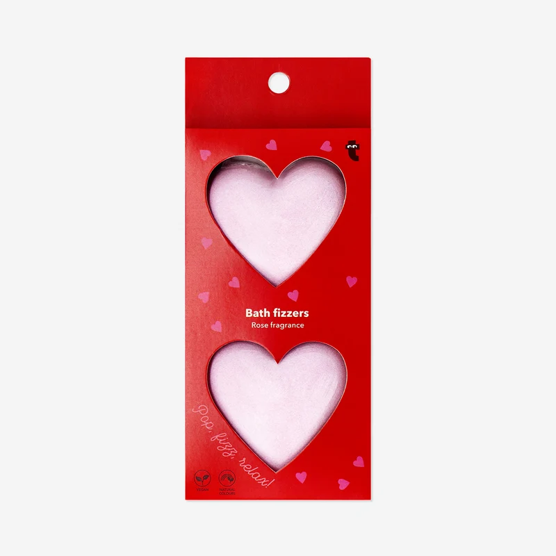 Heart bath fizzers - Rose fragrance