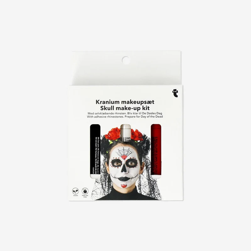 Skull make up kit with rhinestones