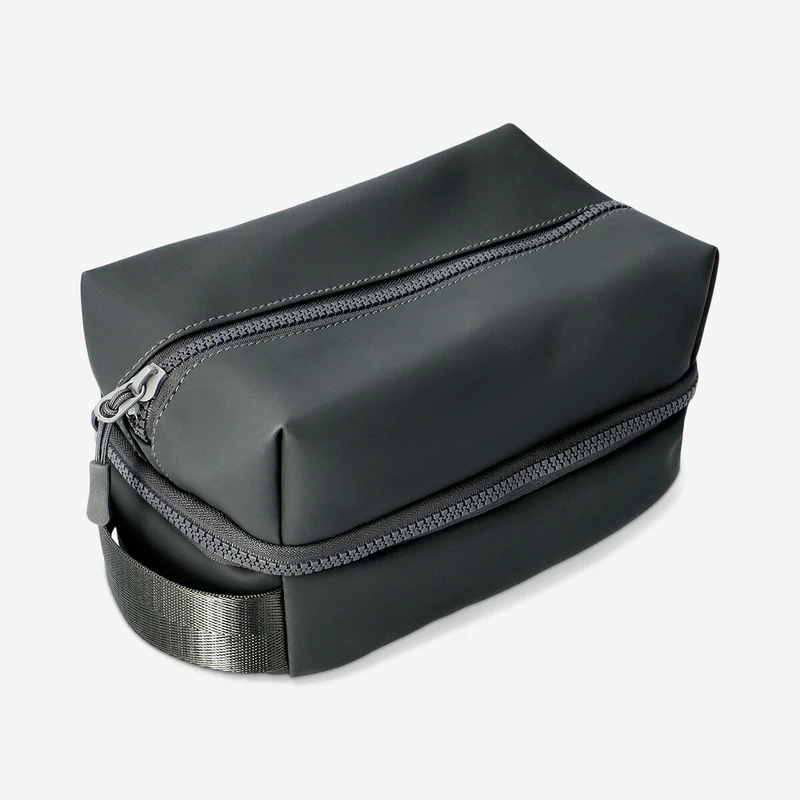 Matte grey toiletry bag