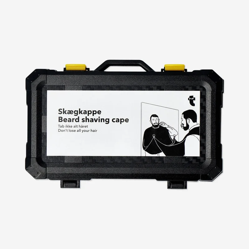 Beard shaving cape in toolbox