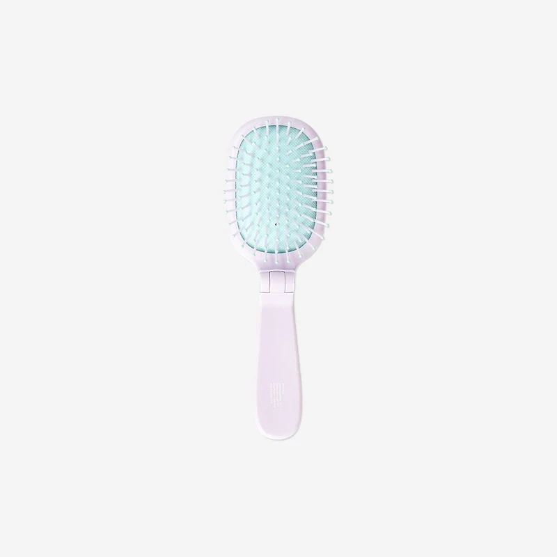 Foldable cactus hairbrush with mirror