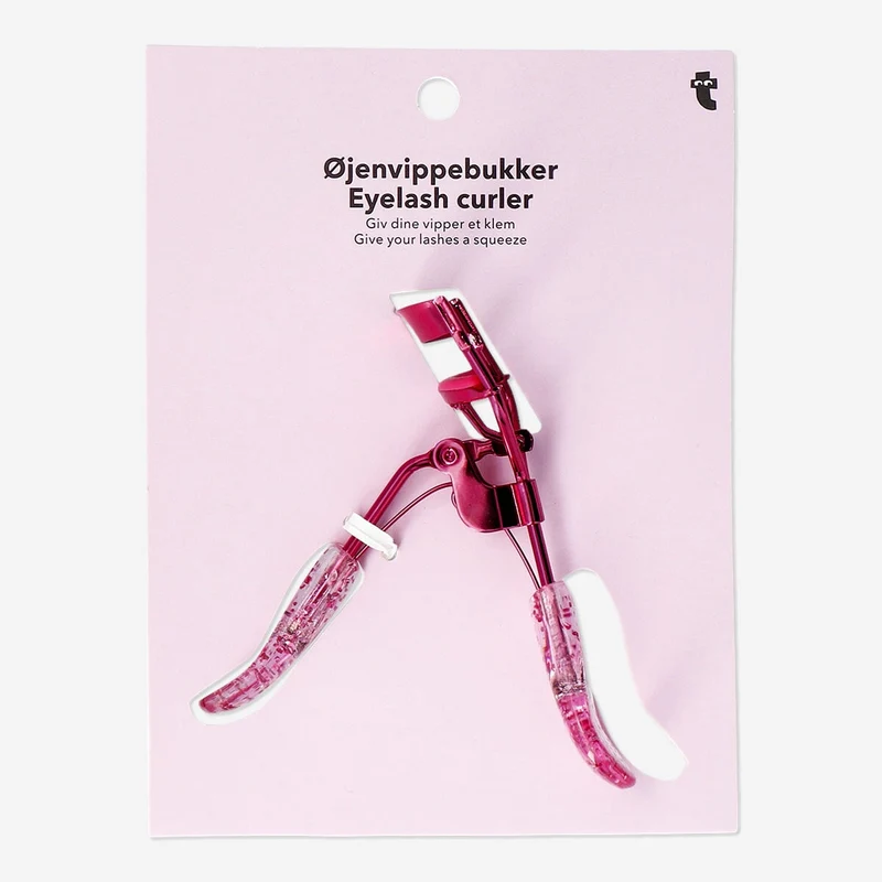 Pink glitter eyelash curler