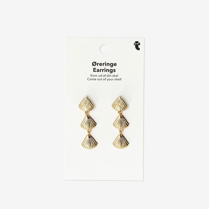 Shells on a row earrings