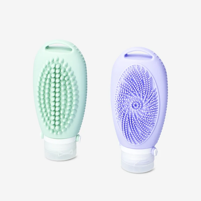 Travel bottles with scrub function - 2 pcs