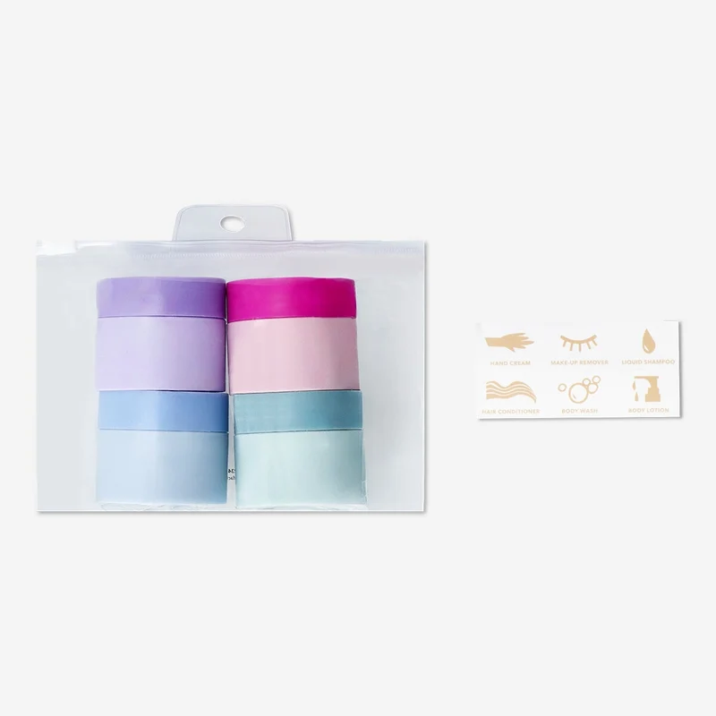 Travel containers with stickers in bag - 4 pcs