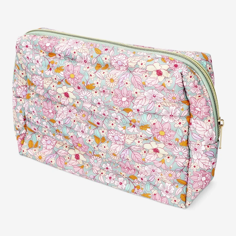 Floral square toiletry bag