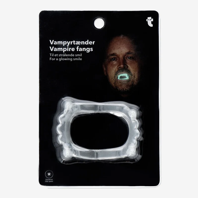 Glow in the dark vampire fangs - Onesize