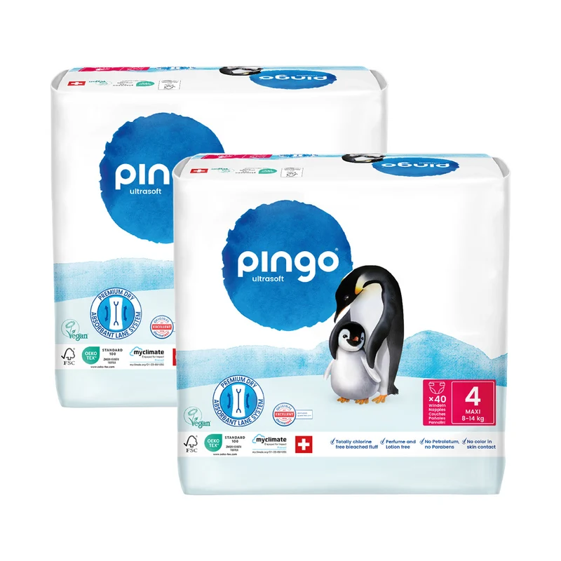 Pañales T4 (8-14kg) Pingo 80 unidades