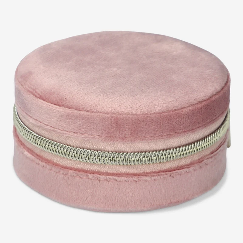 Velvet pink jewellery box