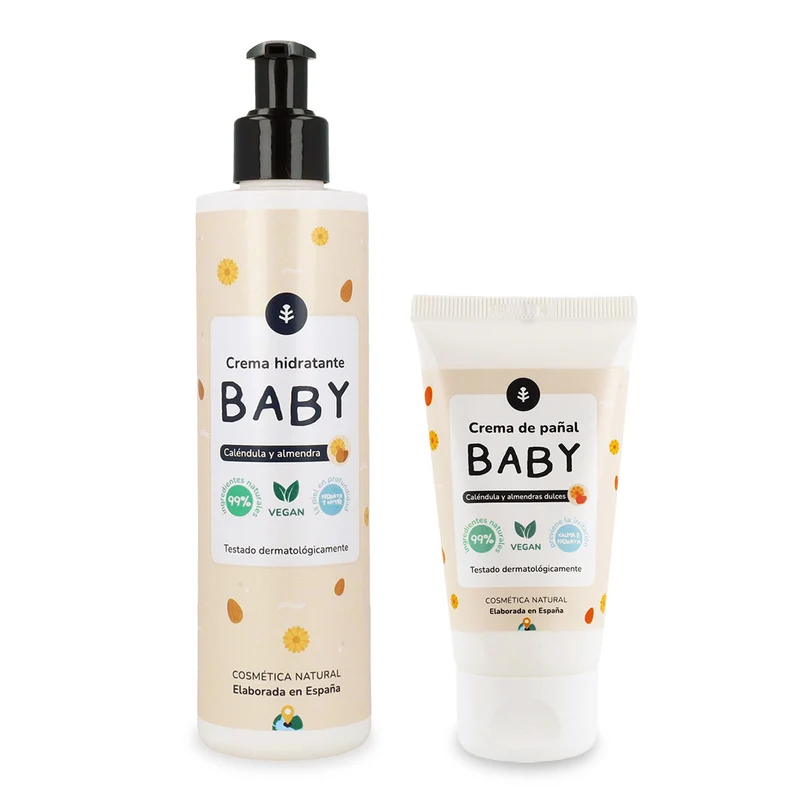 Pack hidratación infantil crema pañal + hidratante Planeta Huerto