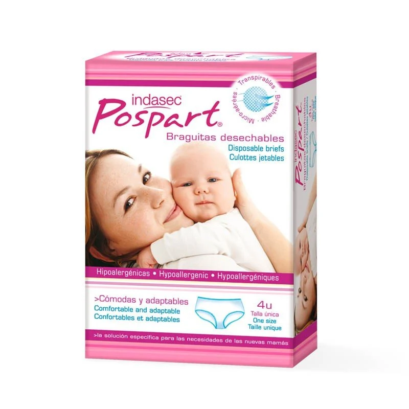 INDASEC POSPART Braguitas Desechables Talla Única 4 uds