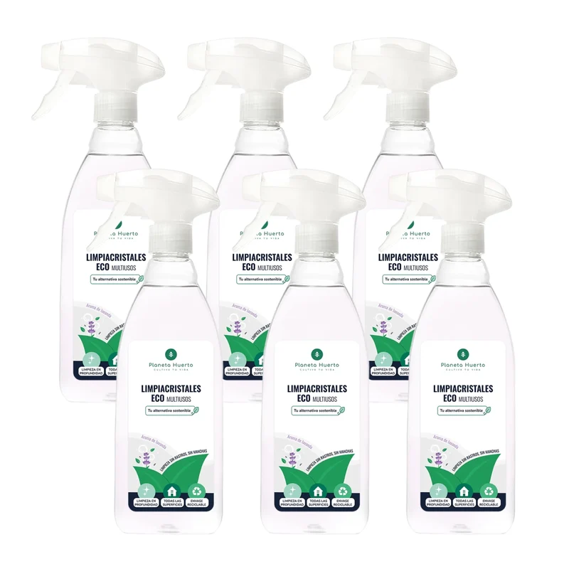 Pack 6xLimpiacristales Y Multiusos Eco Planeta Huerto 750ml