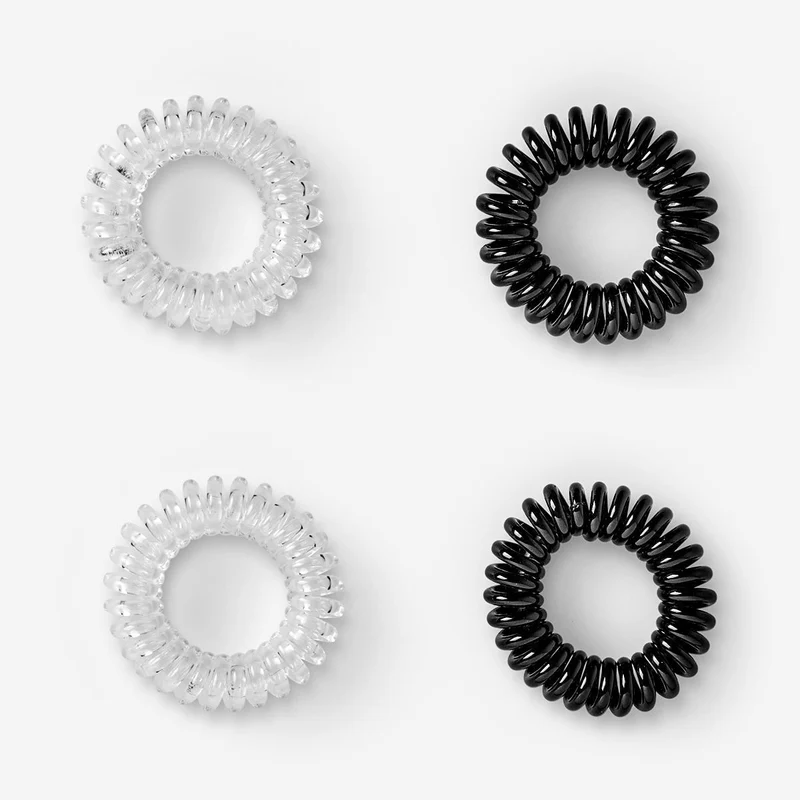 Plastic Hair Elastics - 4 pcs