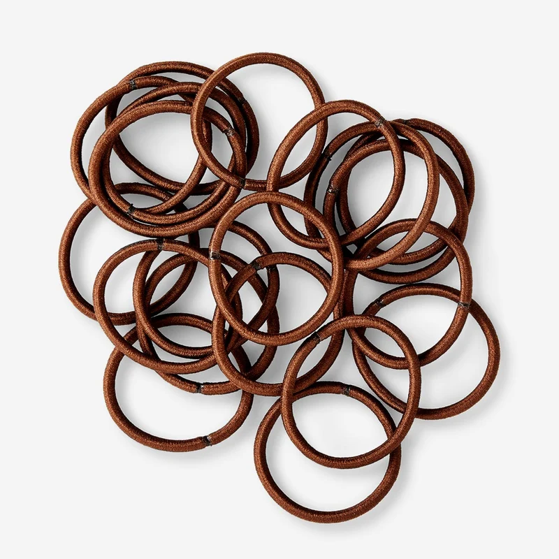 Brown Hair Elastics - 20 pcs
