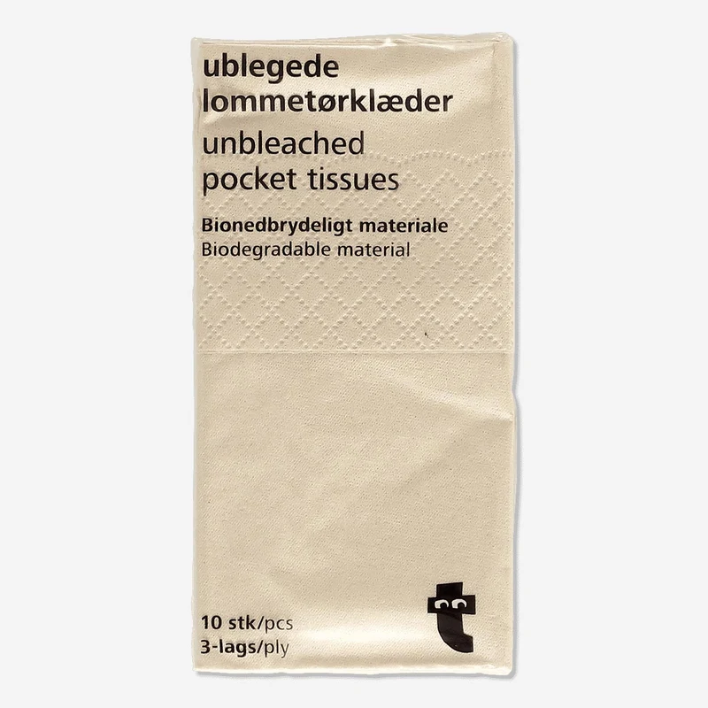 Unbleached paper tissues