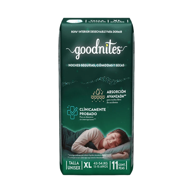 Ropa Interior Infantil Goodnites® Talla XL Caja de 4 Paquetes