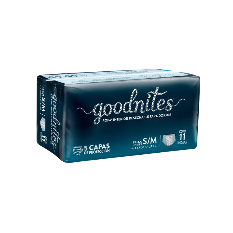 Ropa Interior Infantil Goodnites® Talla S/M Caja de 4 Paquetes