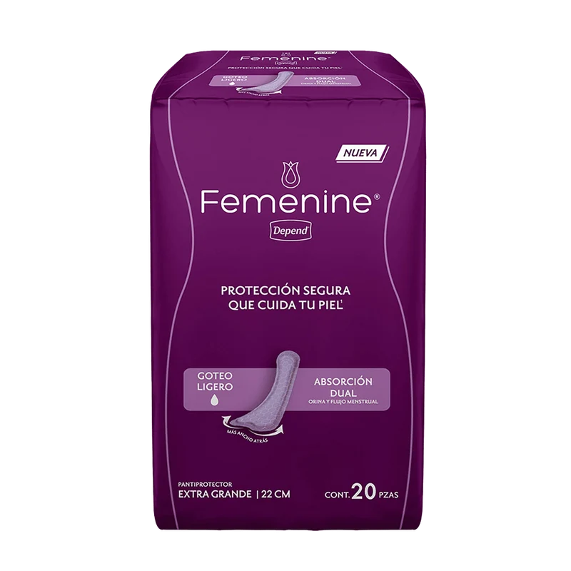 Línea Femenine® Depend® Pantiprotector XL Caja de 12 Paquetes