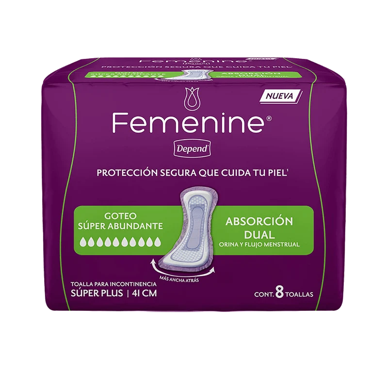 Línea Femenine® Depend® Súper Plus Caja de 18 Paquetes