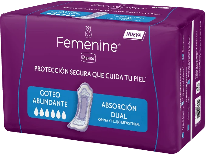 Línea Femenine® Depend® Maxi Caja de 18 Paquetes