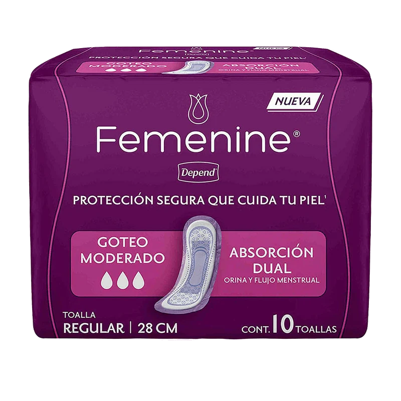 Línea Femenine® Depend® Regular Caja de 12 Paquetes
